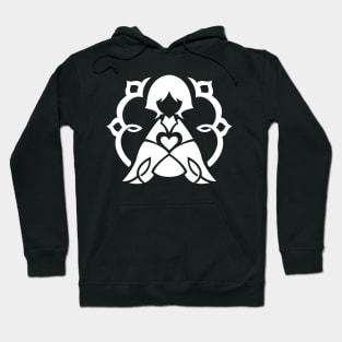 Genshin Impact Scaramouche Emblem - White Hoodie